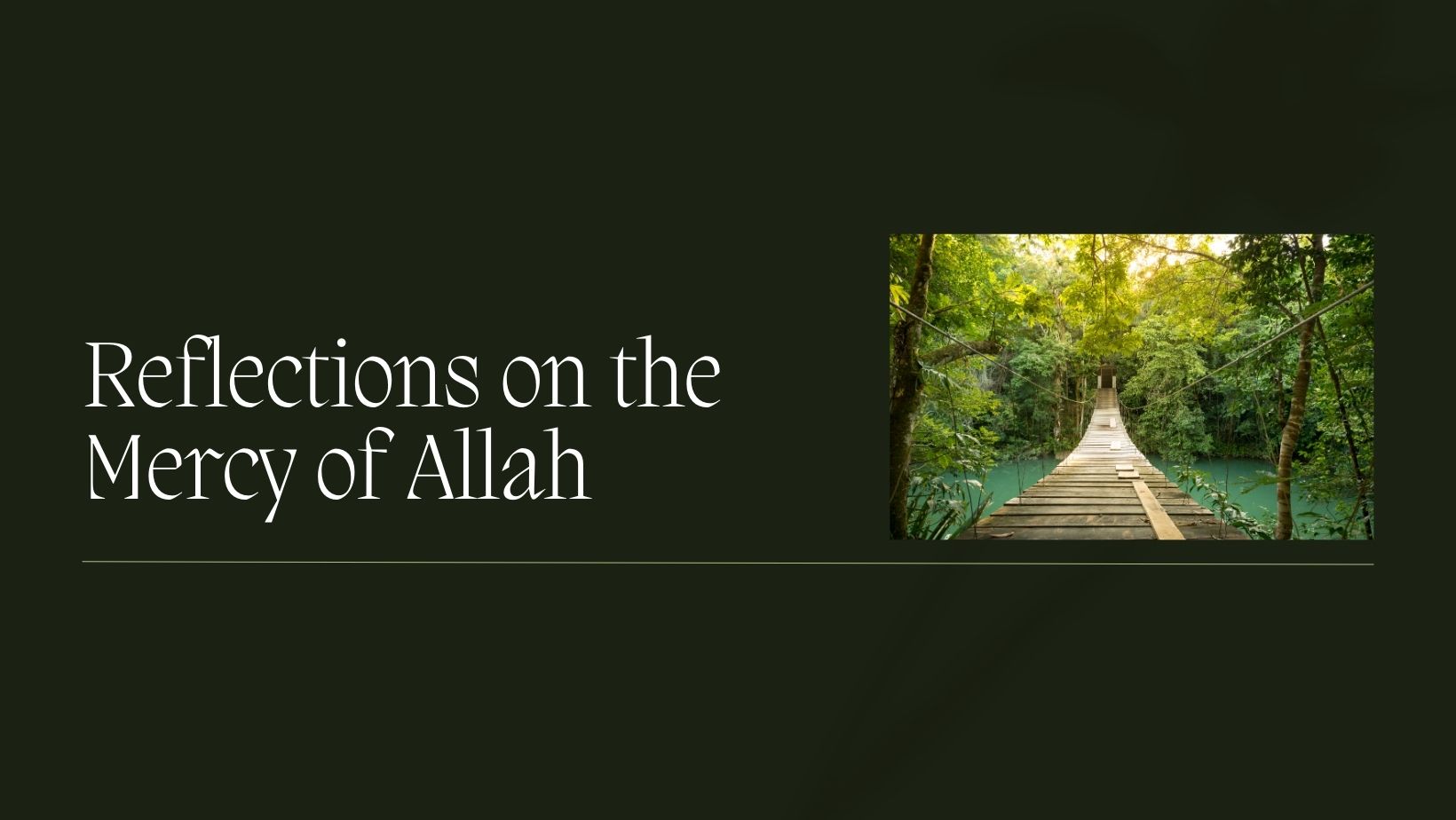 Reflections on the Mercy of Allah